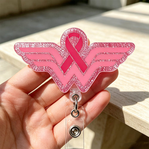 Wonder Woman Breast Cancer Awareness Badge Reel