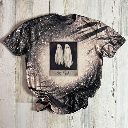 No Feet Horror Ghost Teacher Printed Super Soft T-Shirt