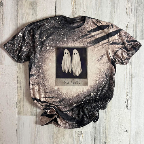No Feet Horror Ghost Teacher Printed Super Soft T-Shirt