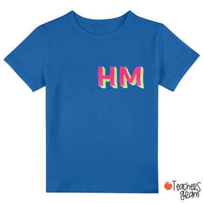 Personalized Youth Neon Embroidered Monogram Class T-Shirt