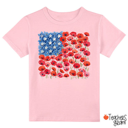 Floral USA Flag 250th Anniversary Class T-Shirt