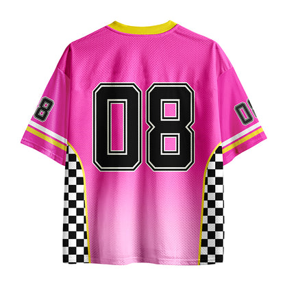 Feminist Checkered Teacher Mesh Jersey