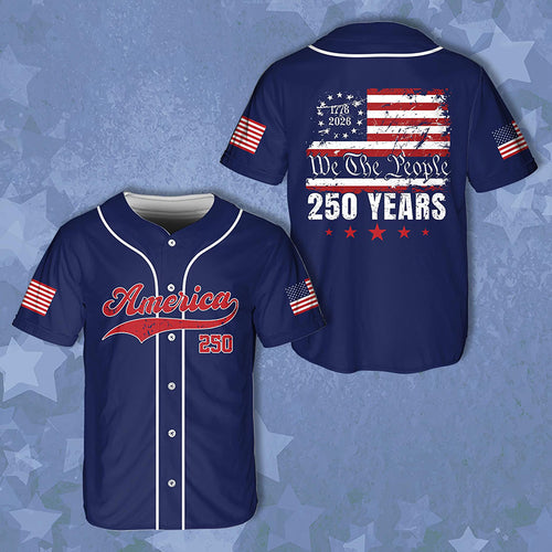 We The People USA 250 Years Teacher Baseball Jersey