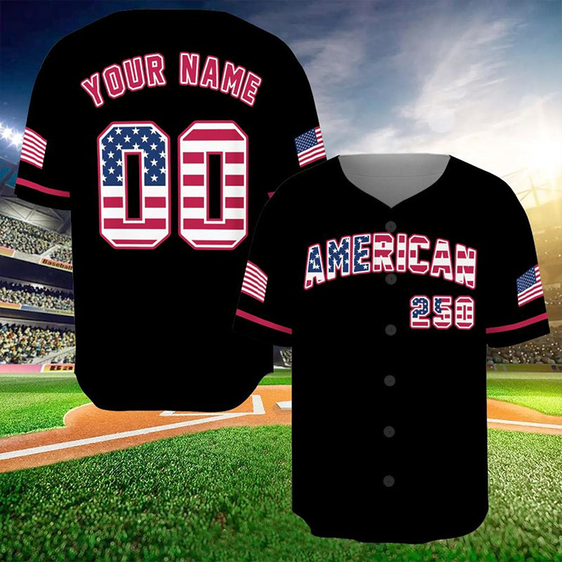 Personalized USA 250th Anniversary Teacher Baseball Jersey