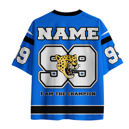 Personalized Name And Number I Am The Champions Teacher Mesh Jersey