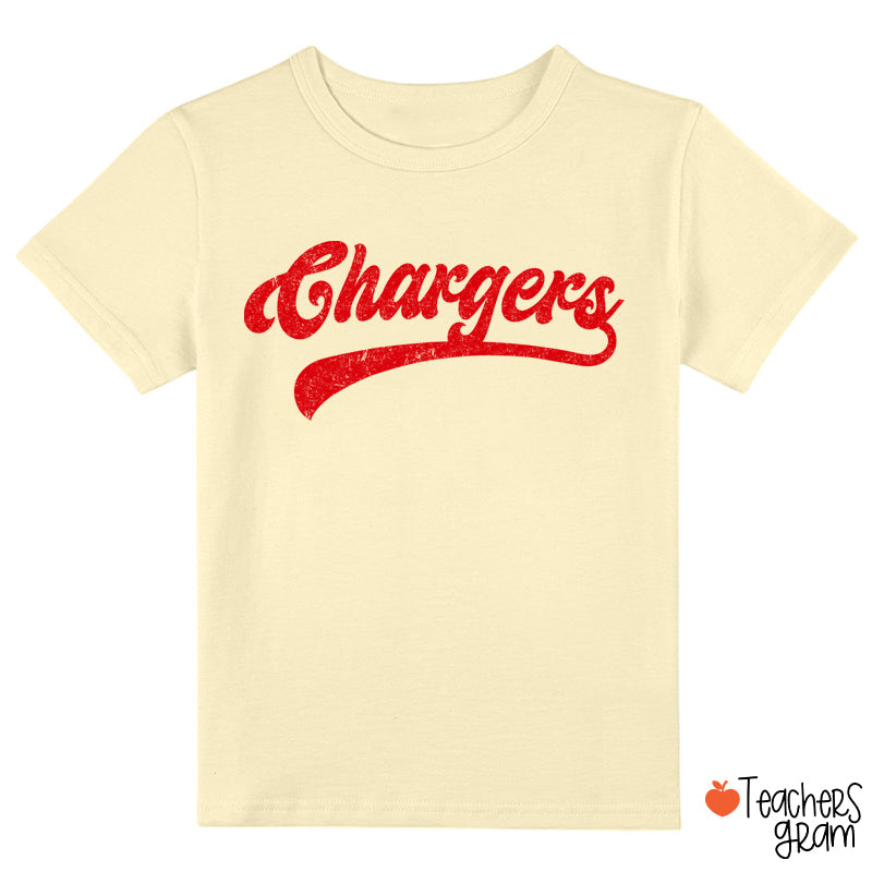 Personalized Mascot Washed And Distressed Print Class T-Shirt