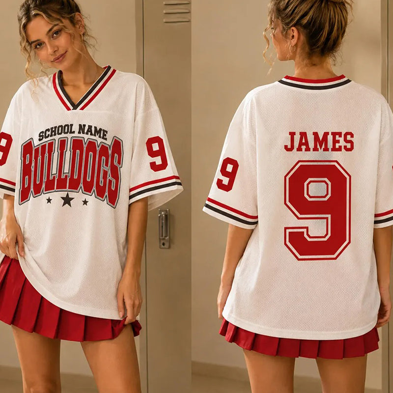 Personalized Mascot Name And Number Teacher Mesh Jersey