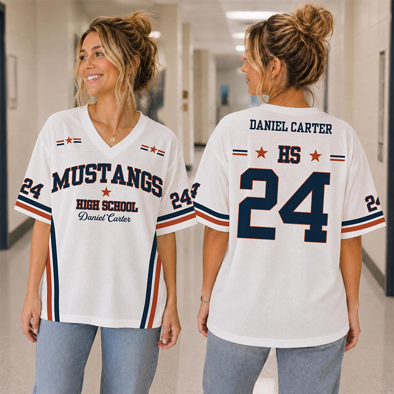 Personalized Grade Mascot School Name And Number Group Matching Teacher Mesh Jersey