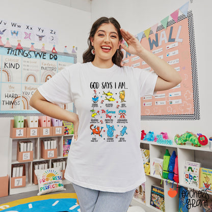Reading Season God Says I Am Teacher T-Shirt