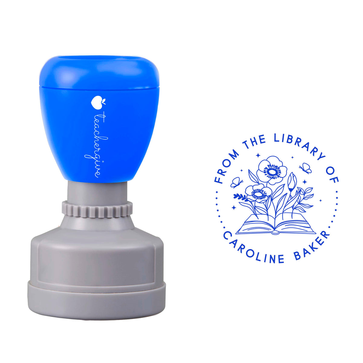Personalized From The Library Of Teacher Stamp