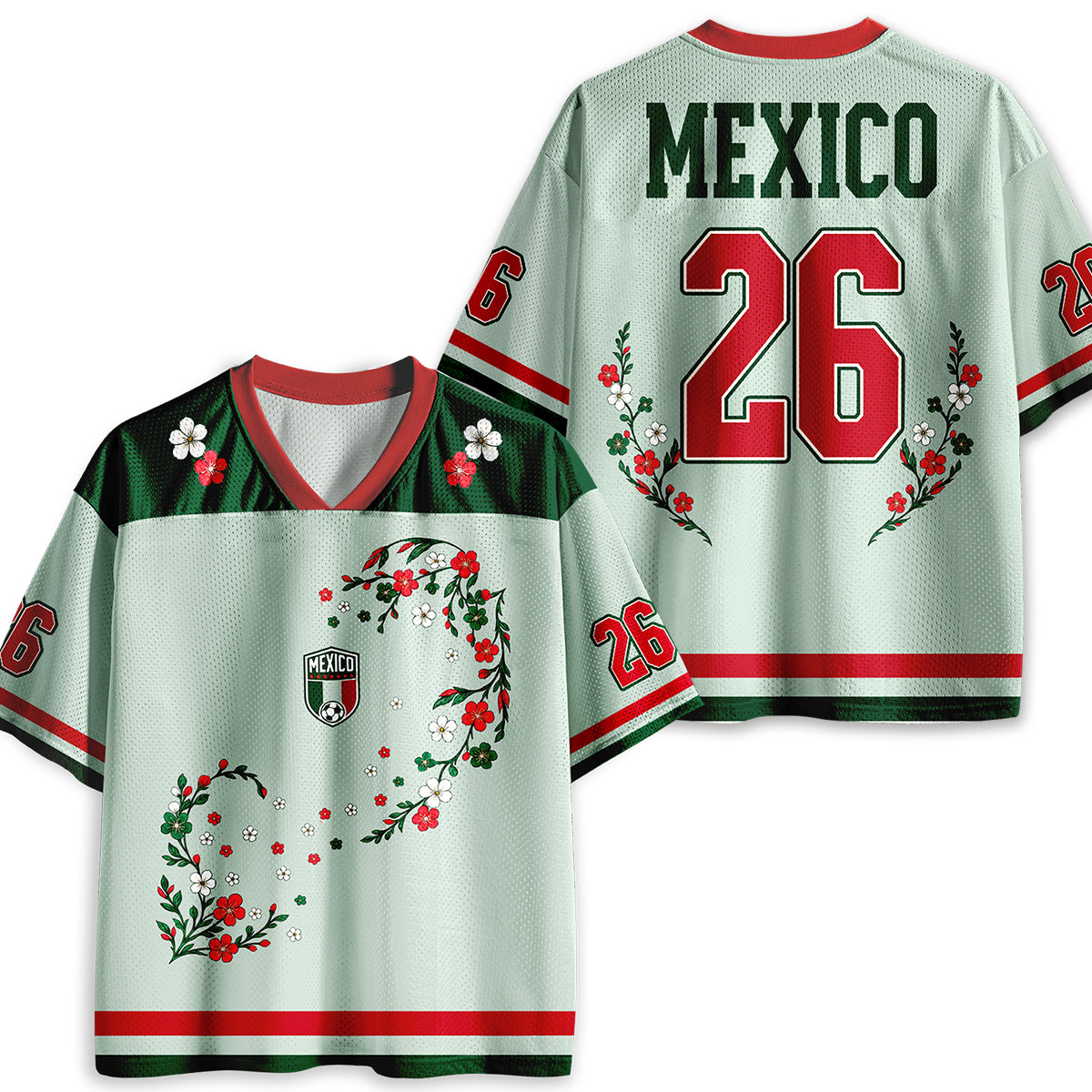 Mexico Fan Soccer Game Day Teacher Mesh Jersey