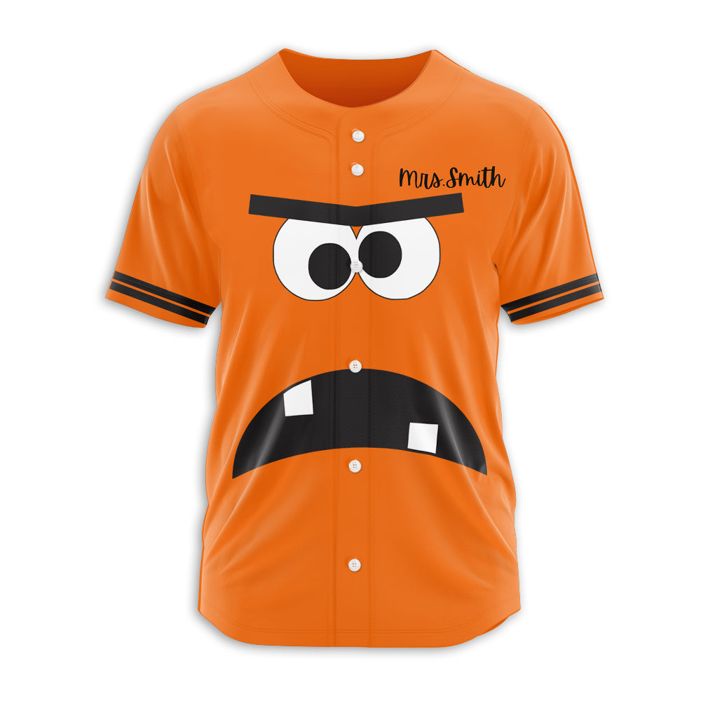 Personalized Book Character Halloween Teacher Baseball Jersey