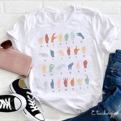 Sign Language Alphabet Teacher T-Shirt