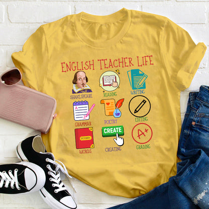 English Teacher Life Teacher T-Shirt