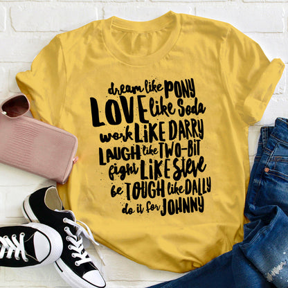Famous Book Character Names Teacher T-Shirt