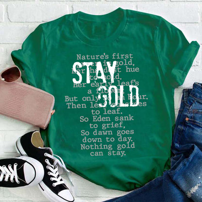 Greasers Stay Gold Teacher T-Shirt