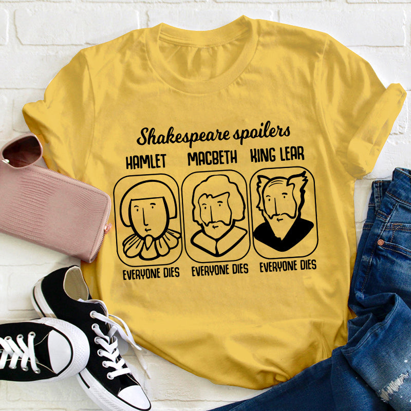 Funny Literature Spoilers Teacher T-Shirt