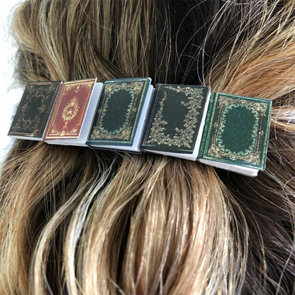 Miniature Book Hair Clip Barrette Teacher
