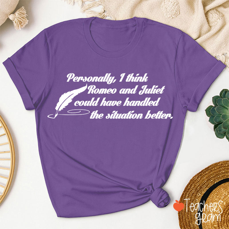 Funny Literature I Think Love Teacher T-Shirt