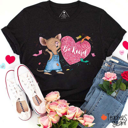 Be Kind Heart Children's Books Valentines Teacher T-Shirt
