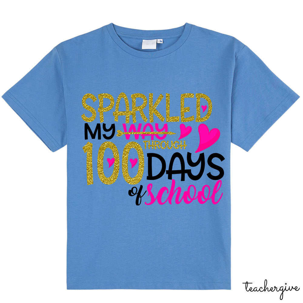 Sparkled My Way Through 100 Days Of School Class T-Shirt