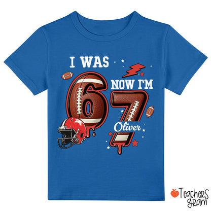Personalized I Was 6 Now I'm 7 Basketball Class T-Shirt