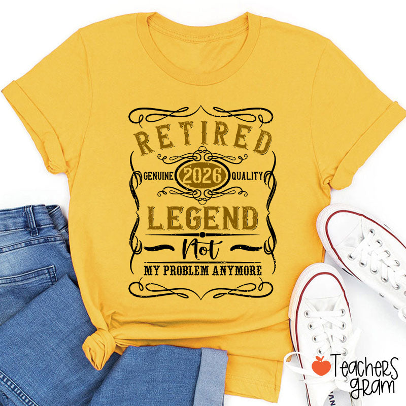 Personalized Legend Retired Teacher T-Shirt