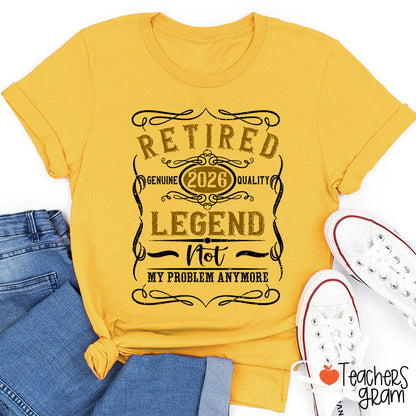 Personalized Legend Retired Teacher T-Shirt