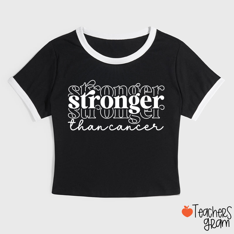 Stronger Than Cancer Teacher Ringer T-Shirt