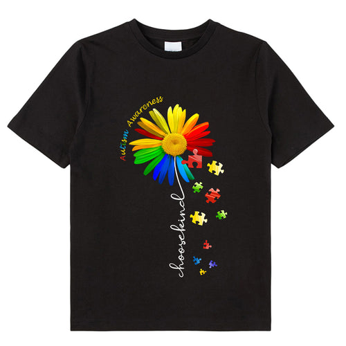 Autism Awareness Choose Kind Colorful Daisy Class T-Shirt