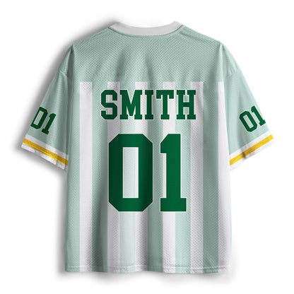 Personalized Mascot Pennant Initial School Spirit Teacher Mesh Jersey