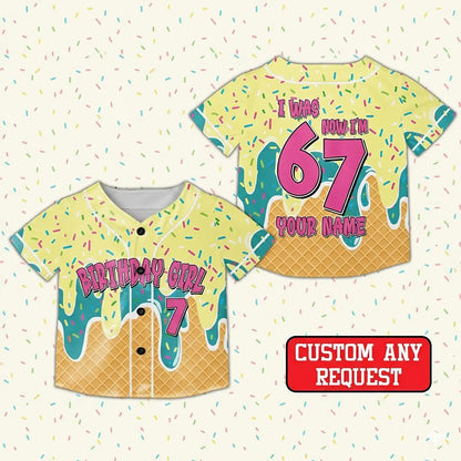 Personalized Meme 67 Six Seven Donut Dripping Birthday Class Baseball Jersey