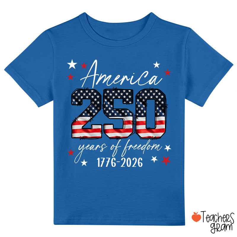 USA 250 Years Of Freedom 1776-2026 Class T-Shirt