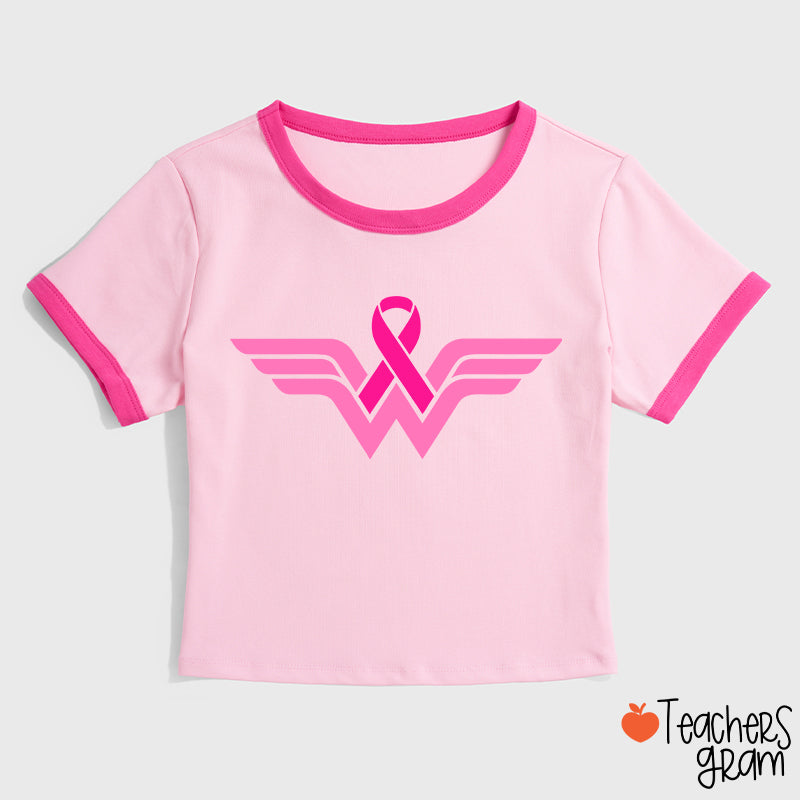 Strong Woman Cancer Fighter Teacher Ringer T-Shirt