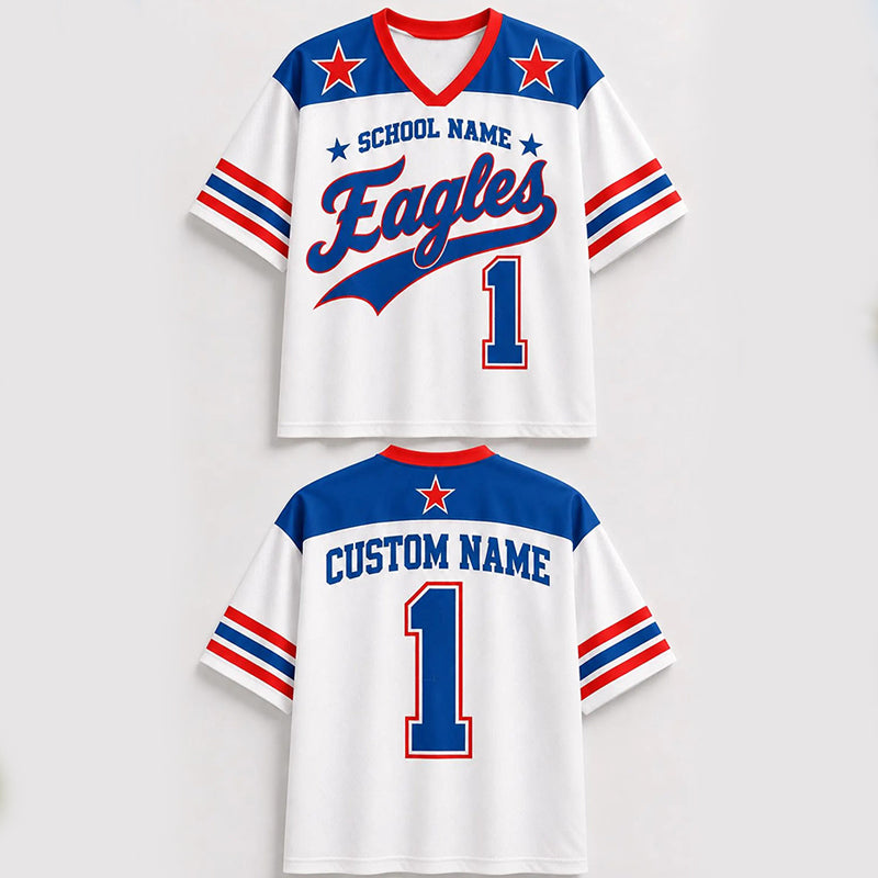 Personalized School Name Mascot And Number Contrast Teacher Mesh Jersey