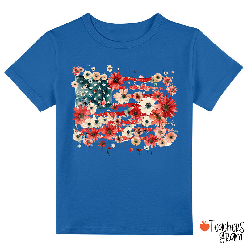 American Flag Floral Class T-Shirt