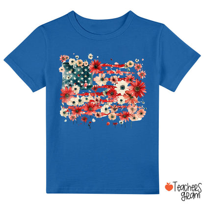 American Flag Floral Class T-Shirt