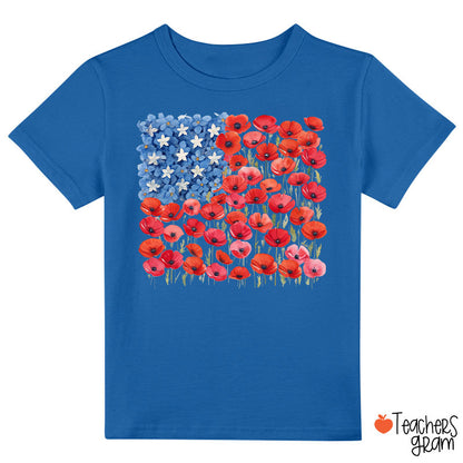 Floral USA Flag 250th Anniversary Class T-Shirt
