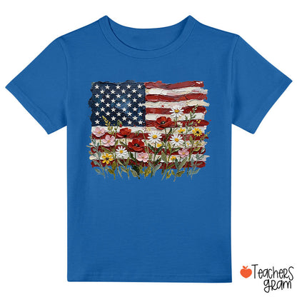 American Flag Floral Class T-Shirt