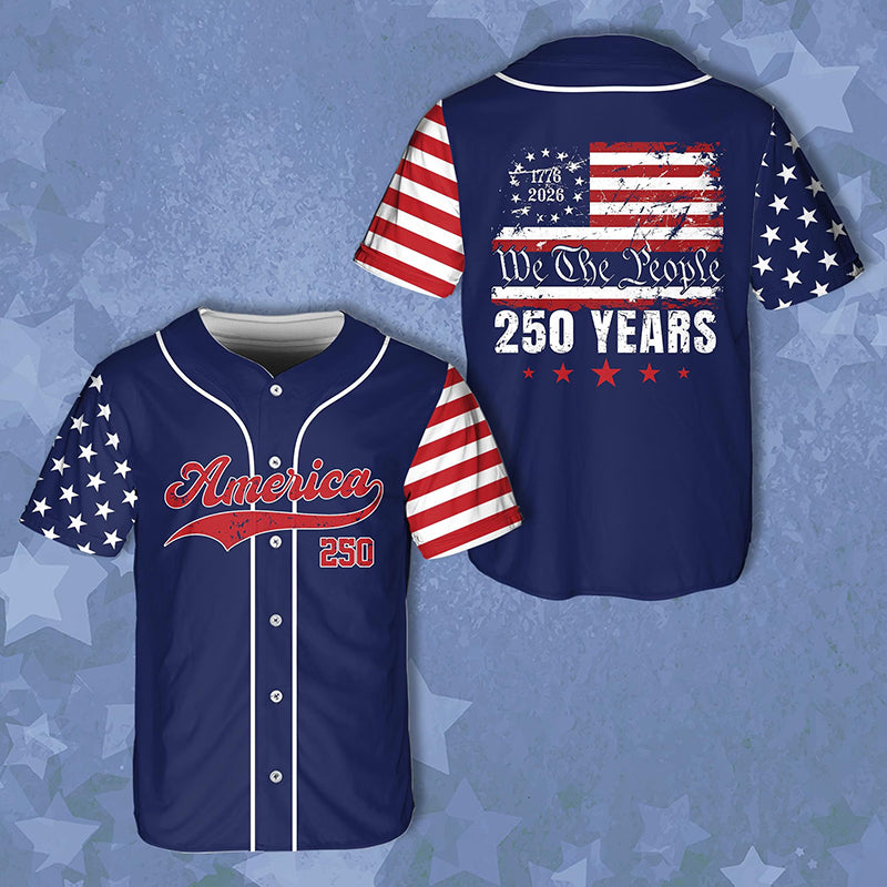 We The People USA 250 Years Teacher Baseball Jersey