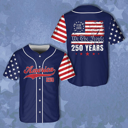 We The People USA 250 Years Teacher Baseball Jersey