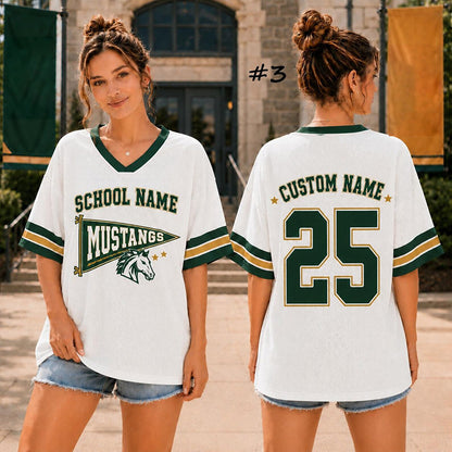 Personalized Mascot Sport School Name Name Number Two Sided Mesh Jersey