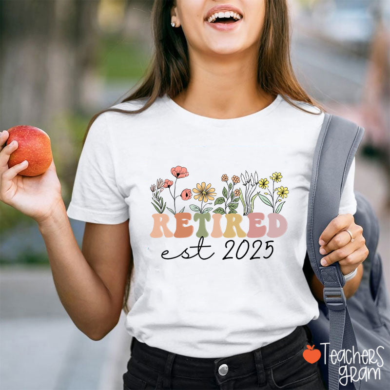 Personalized Retired Est Teacher T-Shirt