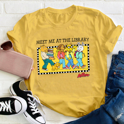 Meet Me At The Library Teacher T-Shirt
