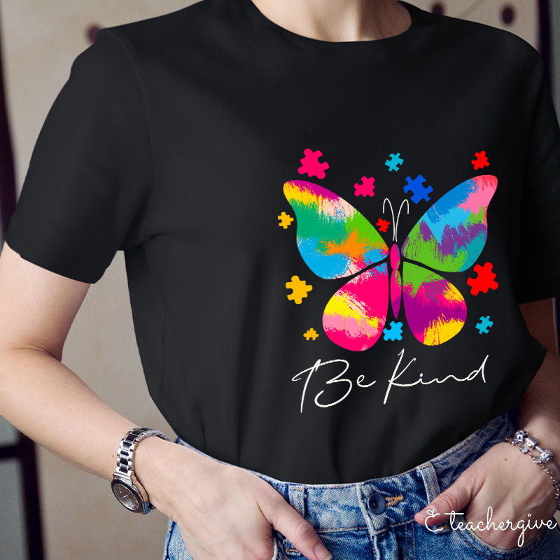 Be Kind Butterfly Teacher T-Shirt