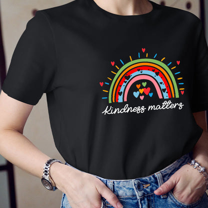 Kindness Matters Rainbow Teacher T-Shirt