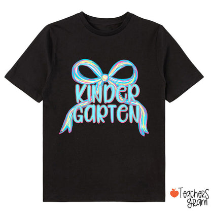 Personalized Grade Blue Bow Class T-Shirt