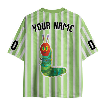 Personalized Grade And Name Cute Caterpillar Teacher Mesh Jersey
