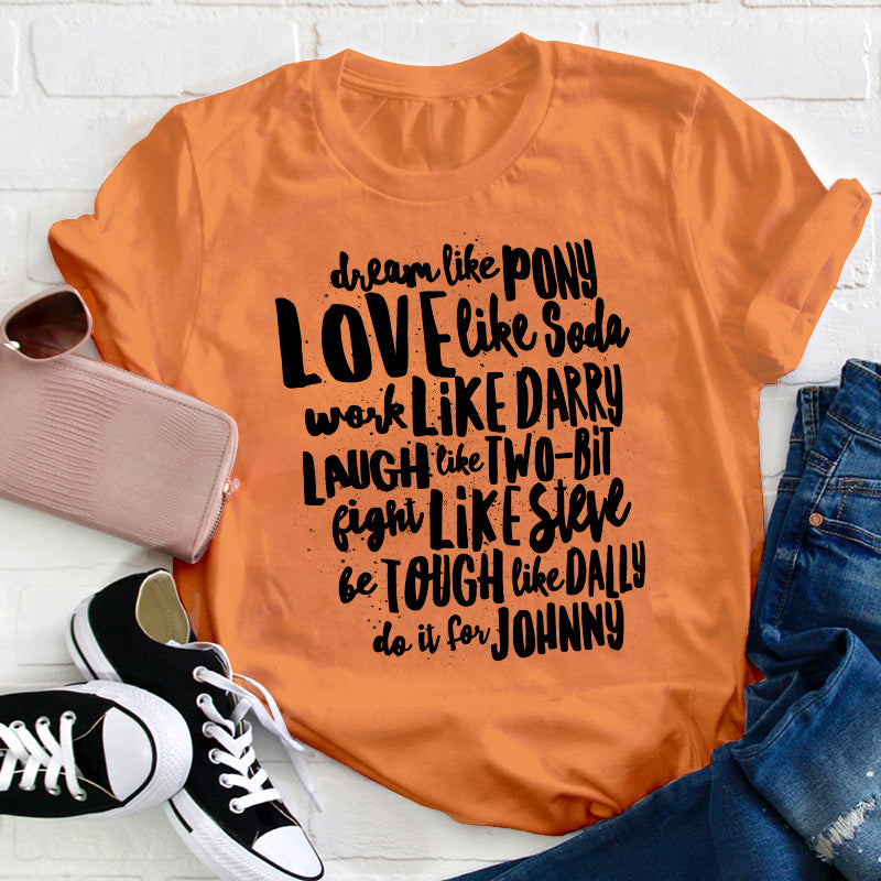 Famous Book Character Names Teacher T-Shirt