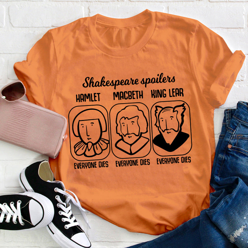 Funny Literature Spoilers Teacher T-Shirt